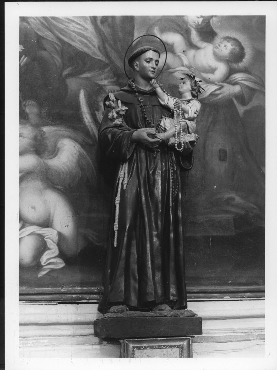 Sant'Antonio da Padova con il bambino (gruppo scultoreo, opera isolata) - bottega ligure (fine/inizio secc. XIX/ XX)