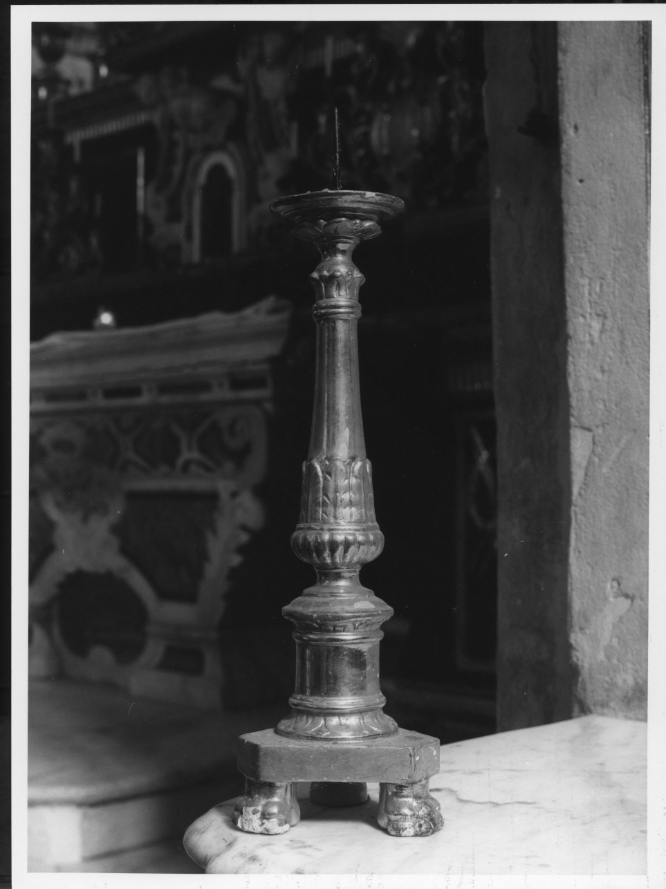 candelabro, opera isolata - bottega ligure (sec. XIX)