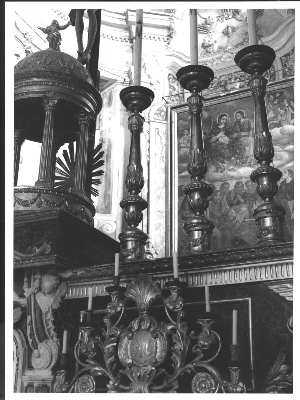 candelabro, opera isolata - bottega ligure (sec. XIX)