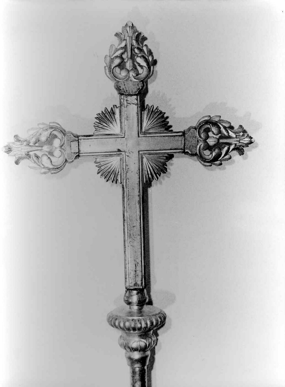 croce processionale, opera isolata - bottega ligure (sec. XIX)