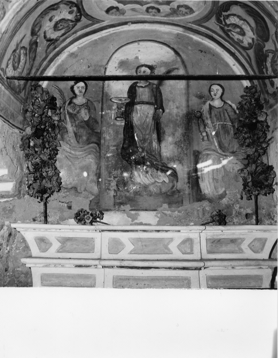 Sante Agata, Lucia e Apollonia (dipinto, opera isolata) - ambito ligure (sec. XVII)