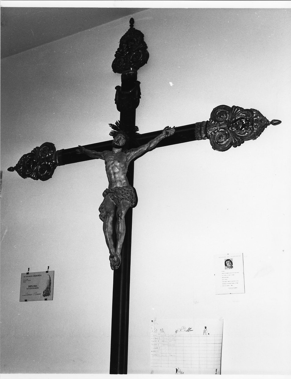 Cristo crocifisso (croce processionale, opera isolata) - manifattura ligure (fine/inizio secc. XVIII/ XIX)