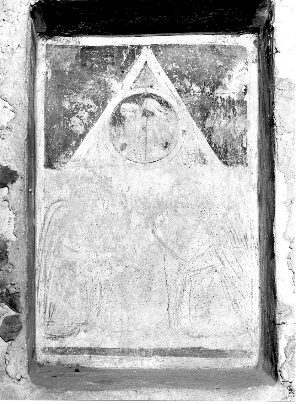angeli adoranti (dipinto, elemento d'insieme) di Maestro di Bastia d'Albenga (attribuito) (ultimo quarto sec. XIV)