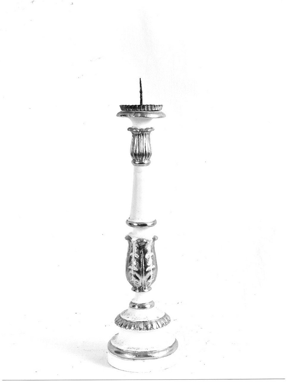 candeliere da chiesa, serie - bottega ligure (secondo quarto sec. XIX)