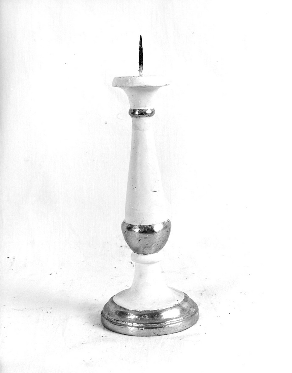 candeliere da chiesa, serie - bottega ligure (sec. XIX)