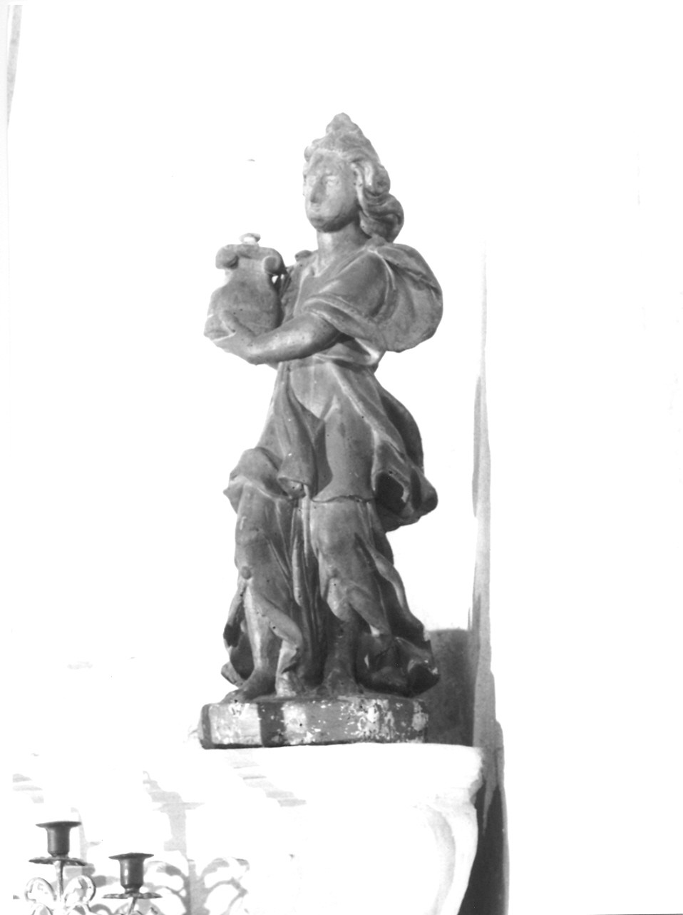 angelo (statuetta portacandelabro, coppia) - bottega ligure (fine sec. XVII)