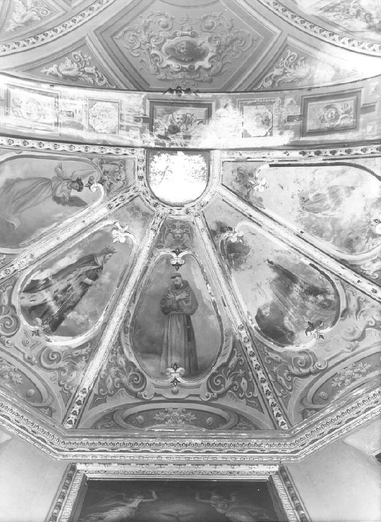 San Francesco d'Assisi/ San Ludovico di Tolosa/ Santa Elisabetta d'Ungheria (decorazione pittorica, complesso decorativo) di Multedo Oldoino (attribuito) (fine sec. XIX)