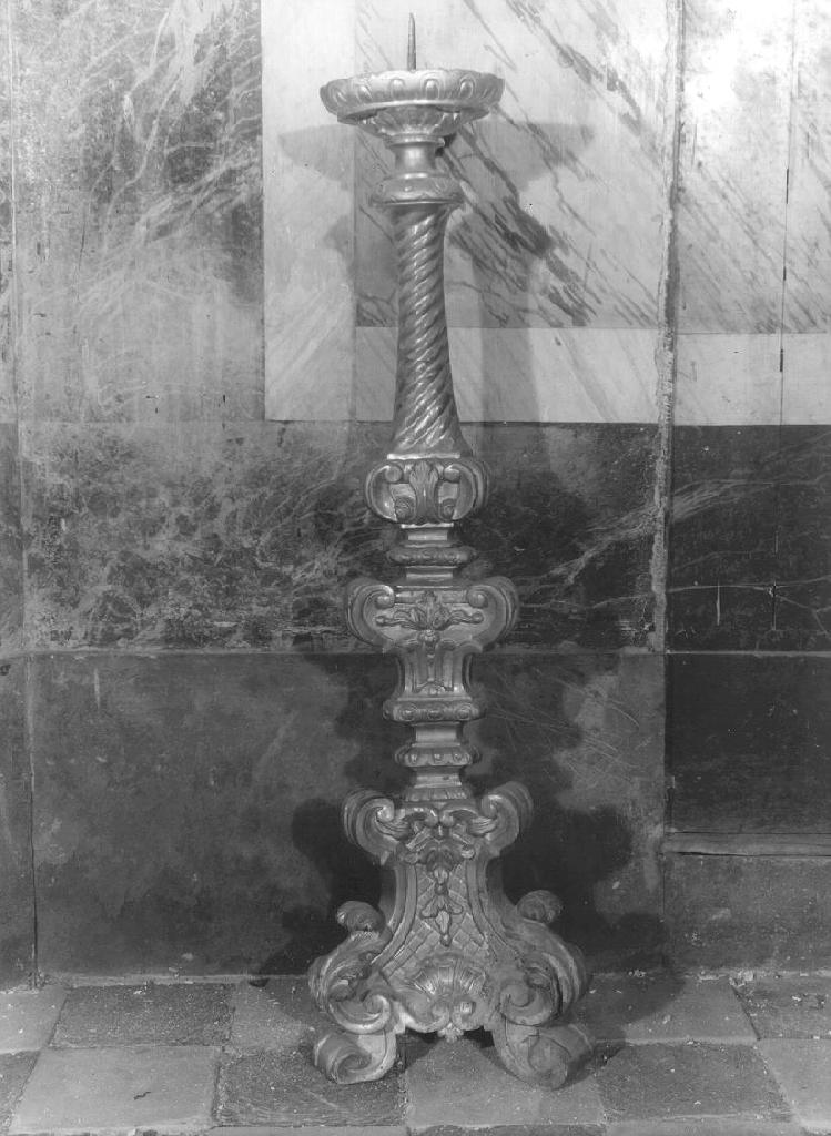 candelabro, serie - bottega ligure (fine/inizio secc. XVIII/ XIX)