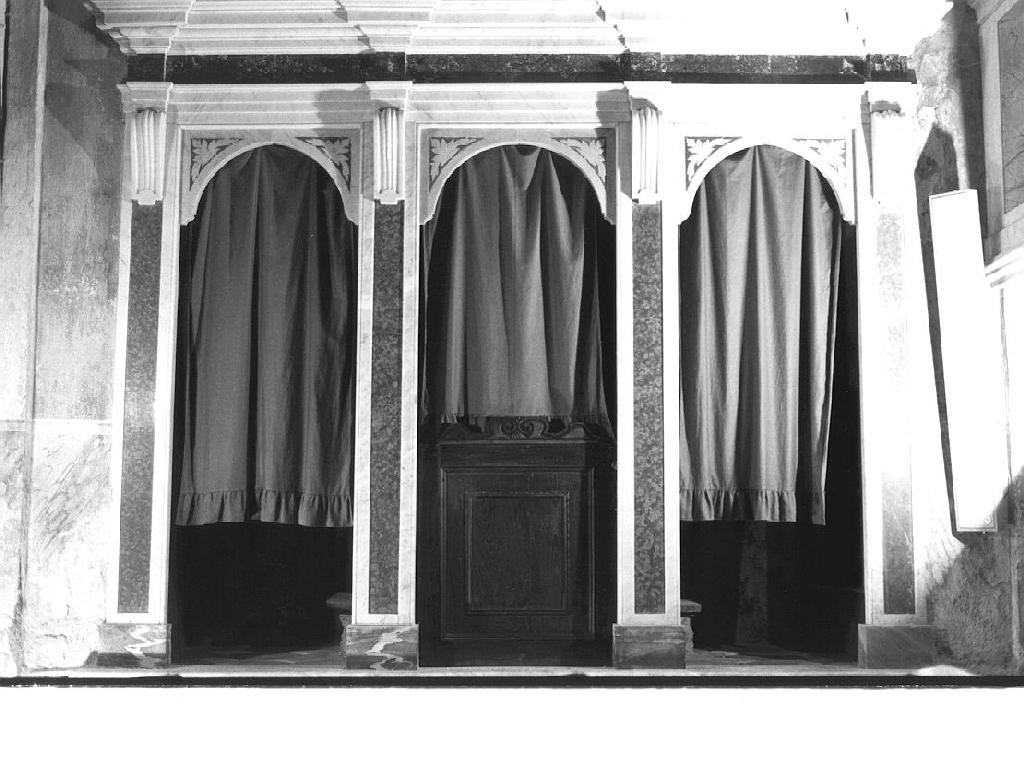 confessionale, coppia - bottega ligure (sec. XIX)