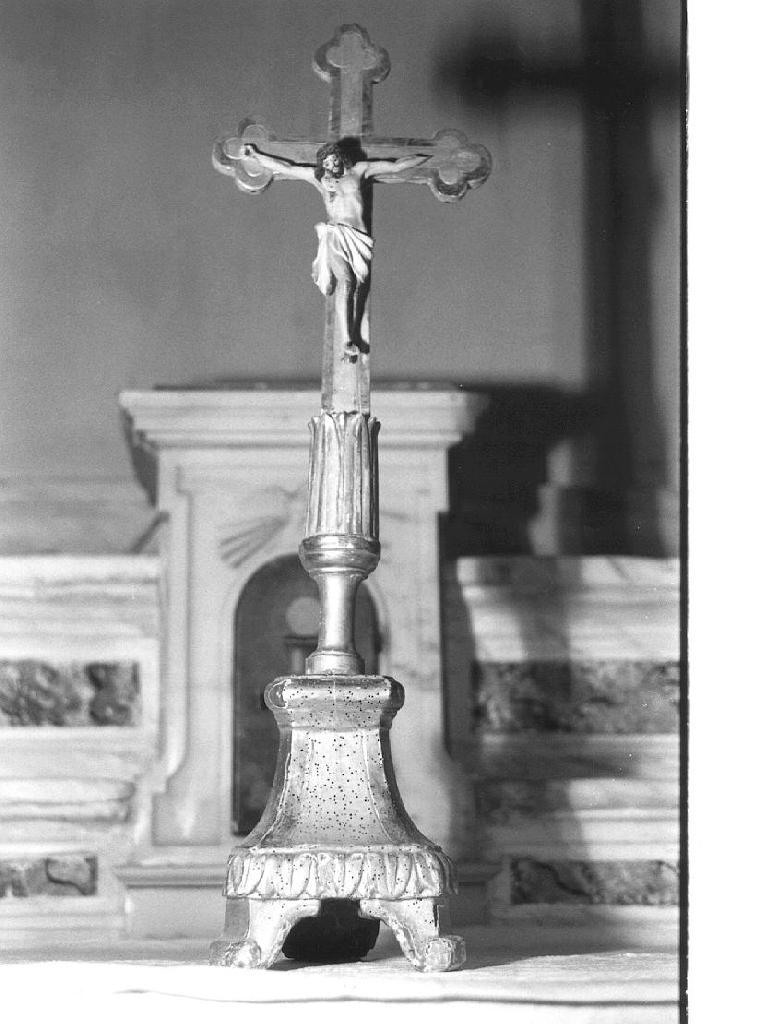 croce d'altare, opera isolata - bottega ligure (prima metà sec. XIX)