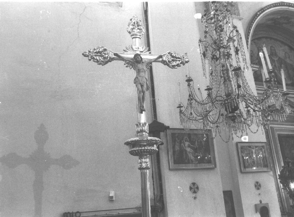 Cristo crocifisso (asta di croce processionale, opera isolata) - bottega ligure (sec. XIX)