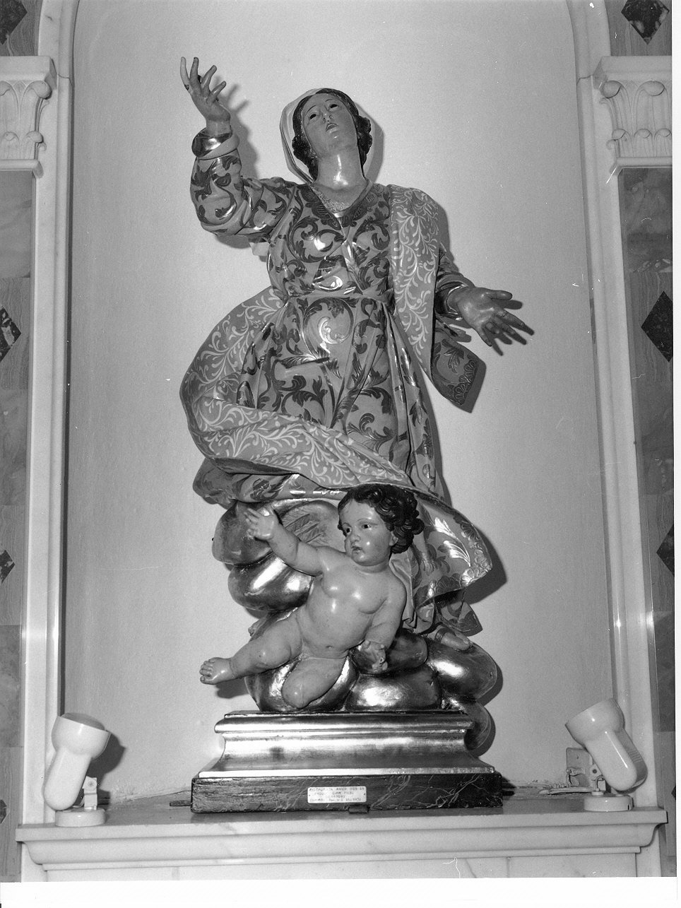 Madonna Assunta con angeli (statua, opera isolata) - PRODUZIONE GENOVESE (prima metà sec. XVIII)