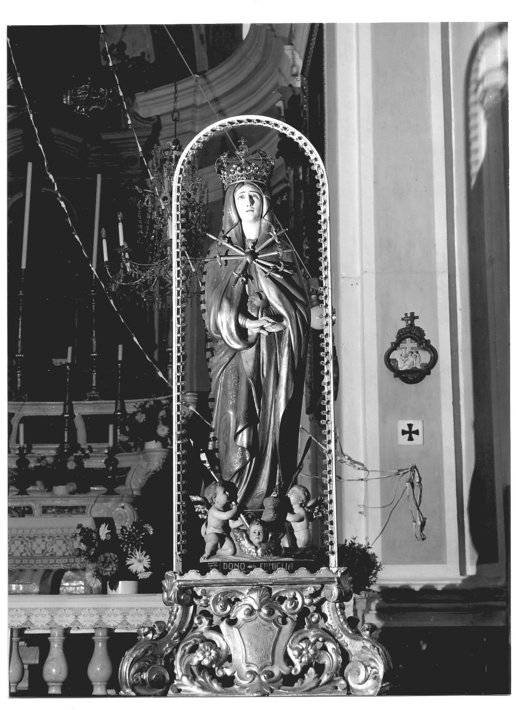 Madonna Addolorata (gruppo scultoreo, opera isolata) di Pescosta Angelo (attribuito) (fine/inizio secc. XIX/ XX)