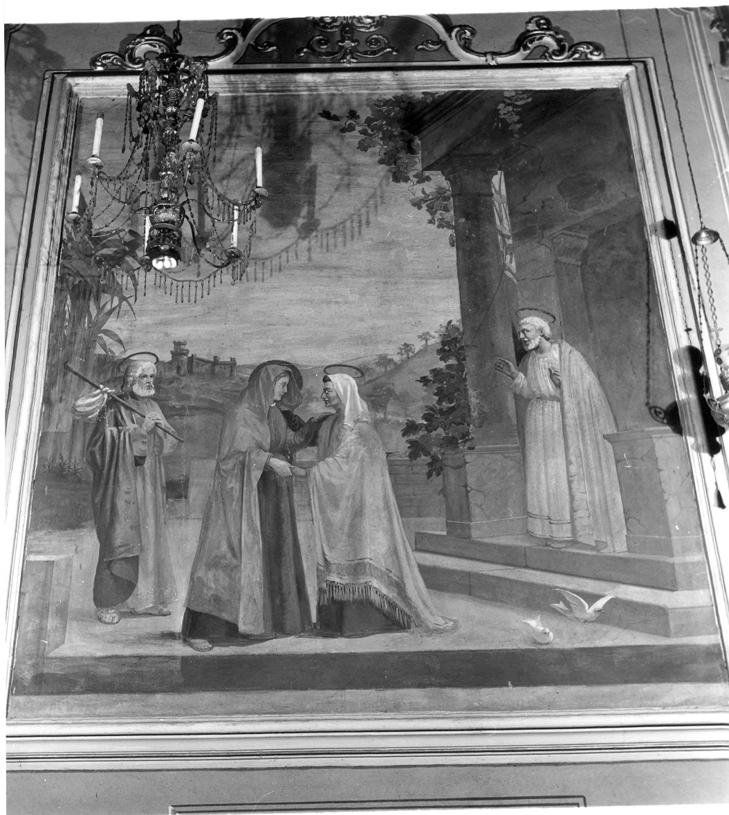 visitazione (dipinto, opera isolata) di Gambini Rodolfo (inizio sec. XX)