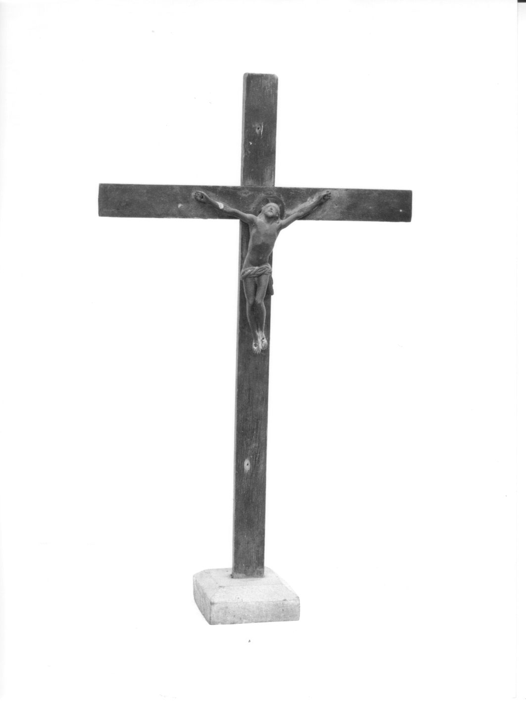 Cristo crocifisso (croce da tavolo, opera isolata) - bottega Italia settentrionale (fine/inizio secc. XIX/ XX)