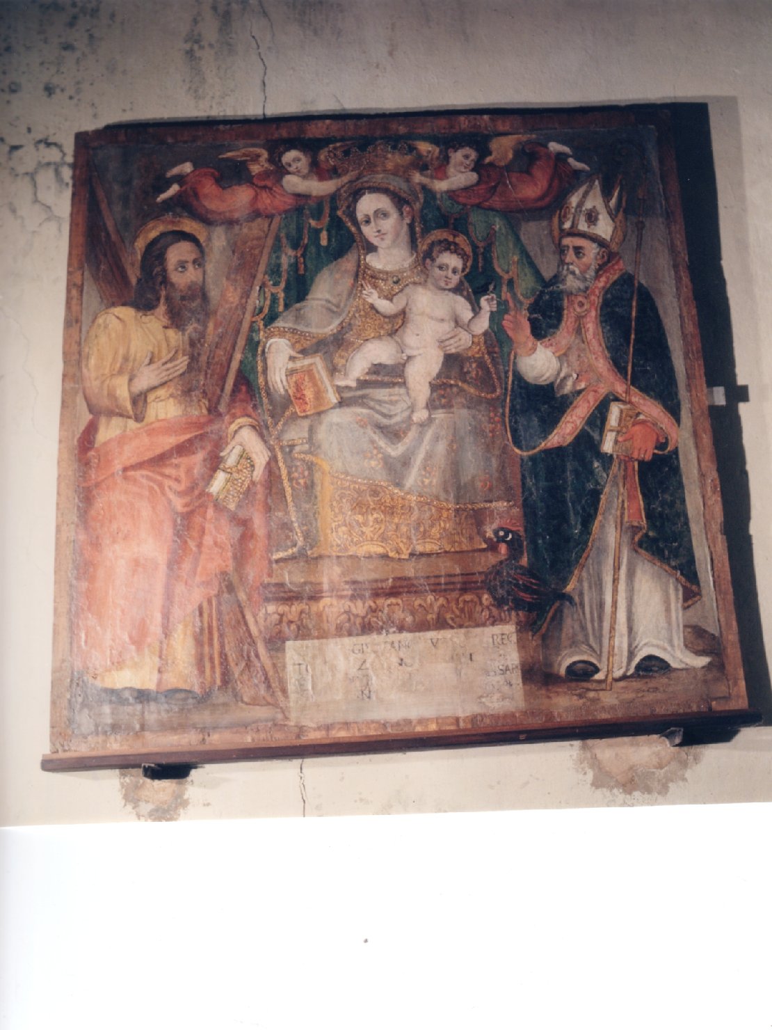 Madonna con Bambino in trono tra santi (dipinto, opera isolata) - ambito ligure (prima metà sec. XVI)