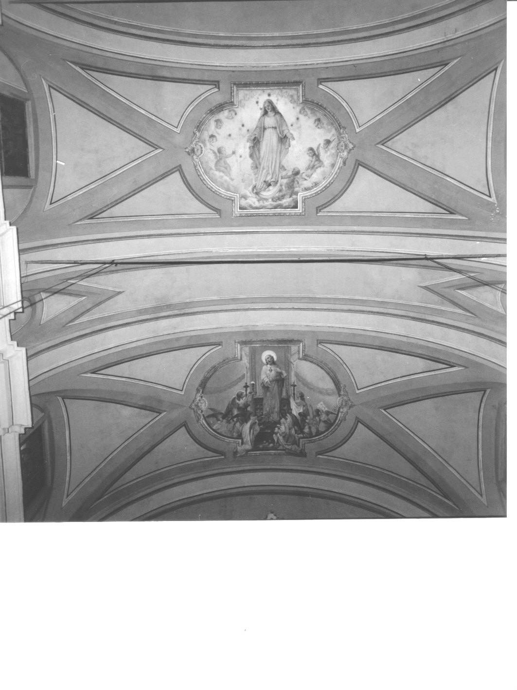 Madonna Immacolata/ Sacro Cuore di Gesù/ ultima cena (decorazione pittorica, insieme) di Biscaldi C (sec. XX)