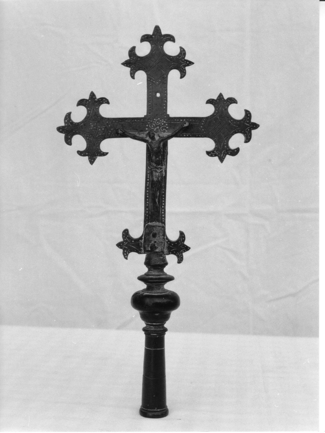 Cristo crocifisso (croce processionale, opera isolata) - bottega genovese (sec. XVIII)