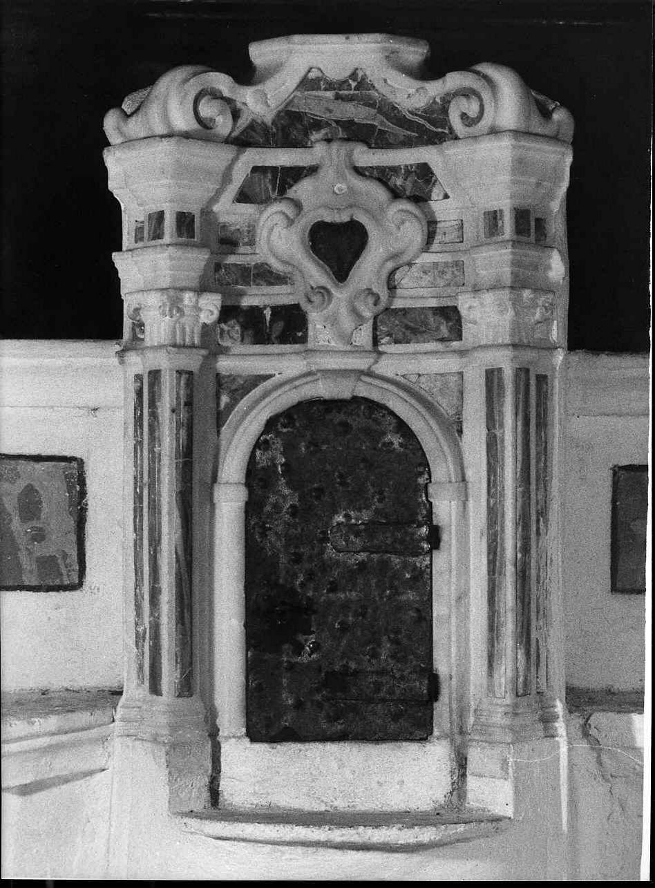 tabernacolo - a frontale architettonico, opera isolata - bottega ligure (sec. XVII)