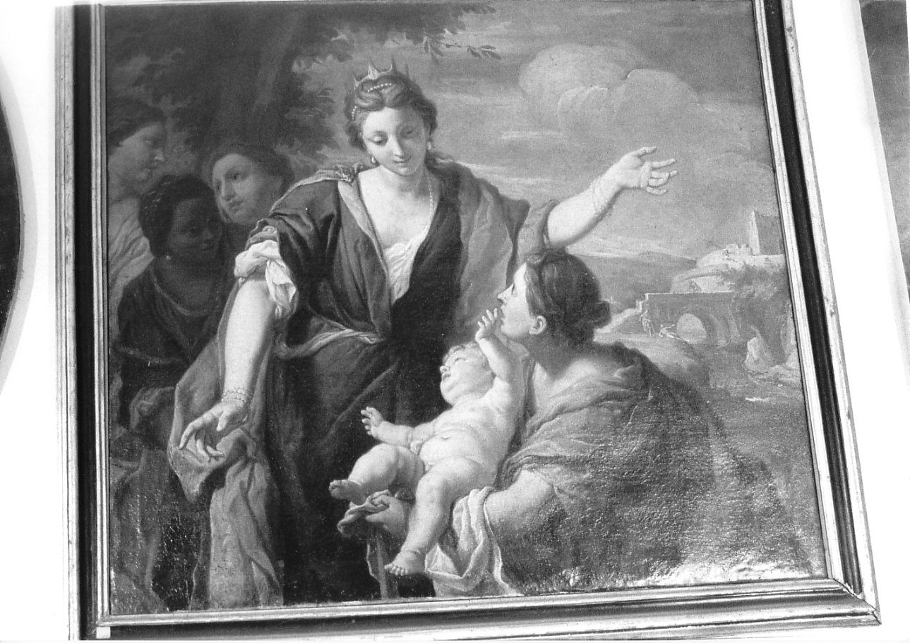 Mosè salvato dalle acque (dipinto, opera isolata) - ambito italiano (seconda metà sec. XVII)