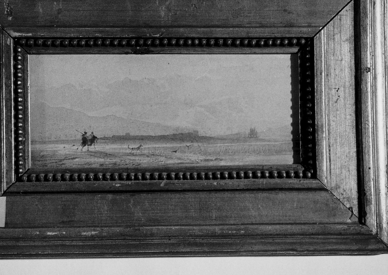 paesaggio con figure (dipinto, opera isolata) - ambito piemontese (metà sec. XIX)