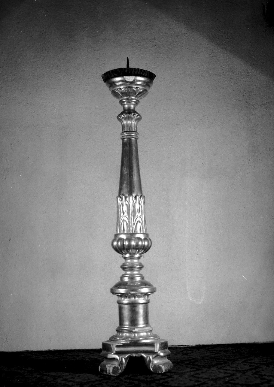 candeliere, opera isolata - bottega genovese (fine sec. XIX)