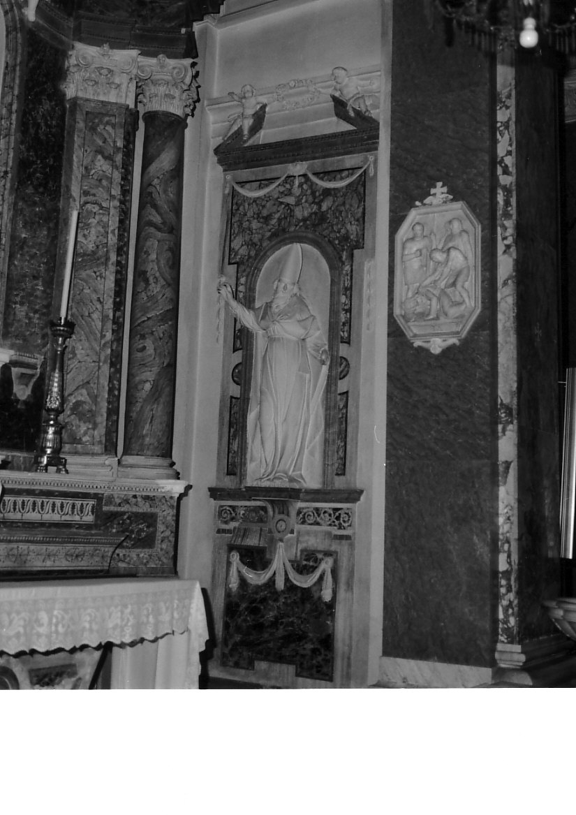 Sant'Agostino (statua, opera isolata) - bottega liguro-lombarda (sec. XVIII)
