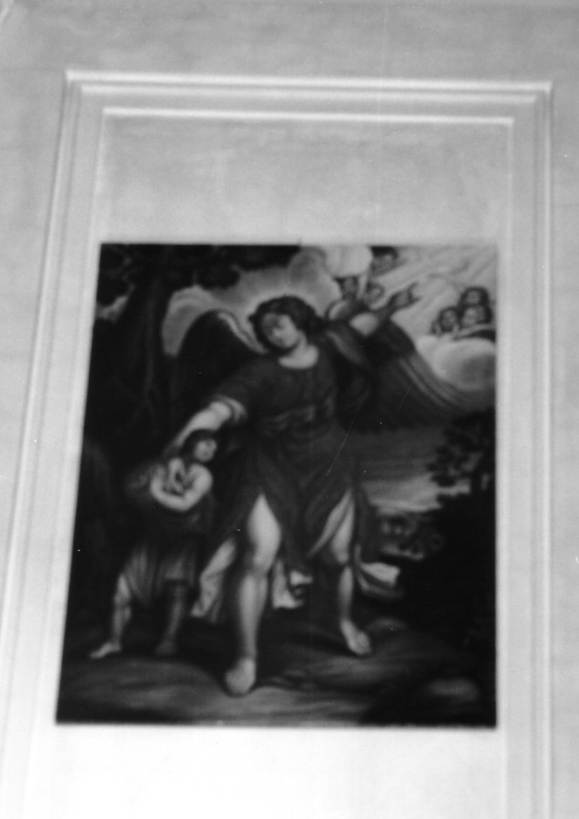 angelo custode (dipinto, opera isolata) - bottega genovese (sec. XIX)