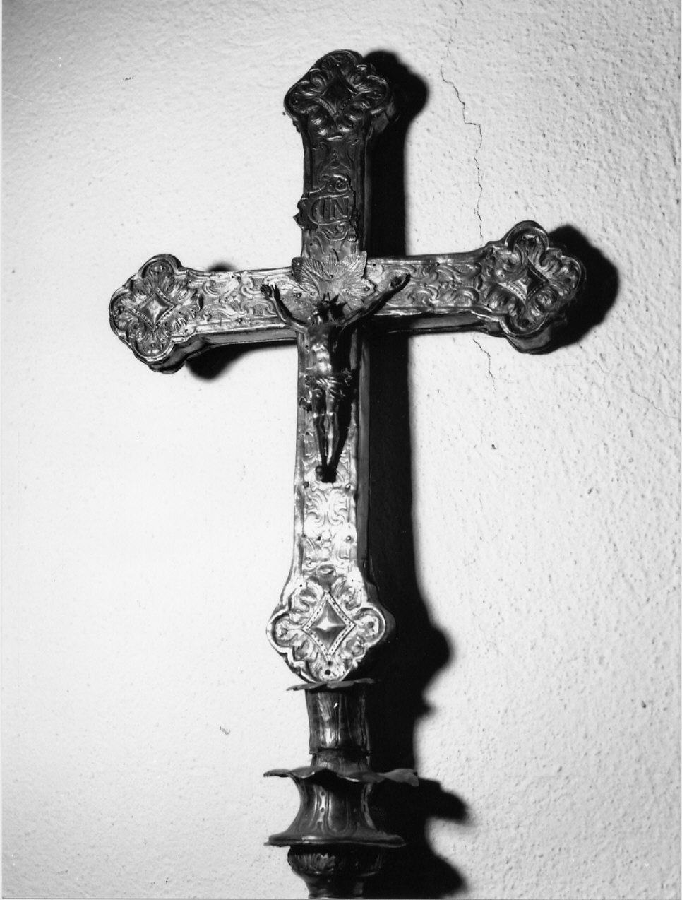Cristo crocifisso (croce processionale, opera isolata) - manifattura genovese (sec. XVIII)