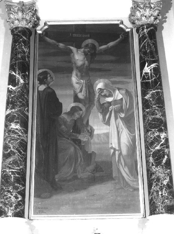 crocifissione di Cristo (dipinto, opera isolata) di Bevilacqua Giovanni (sec. XX)