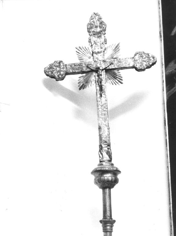 CRISTO CROCIFISSO (croce processionale, opera isolata) - bottega ligure (sec. XVIII)