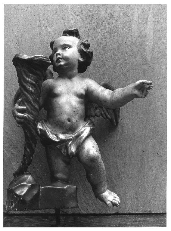 angelo reggitorcia (statuetta, serie) - bottega ligure (seconda metà sec. XIX)