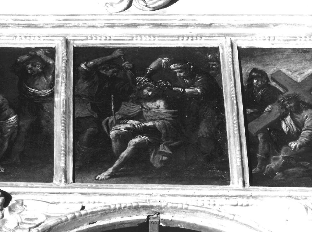 incoronazione di spine (dipinto, opera isolata) di Carlone Giovanni Battista (scuola) (seconda metà sec. XVII)