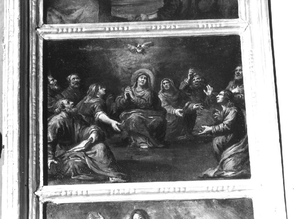 Pentecoste (dipinto, opera isolata) di Carlone Giovanni Battista (scuola) (seconda metà sec. XVII)