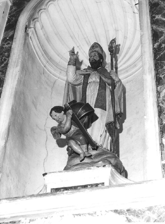 San Martino vescovo (gruppo scultoreo, opera isolata) - bottega ligure (sec. XIX)