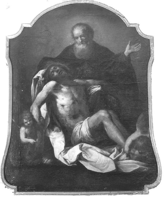 Dio Padre e Cristo (dipinto, opera isolata) di Carlone Giovanni Battista (sec. XVII)