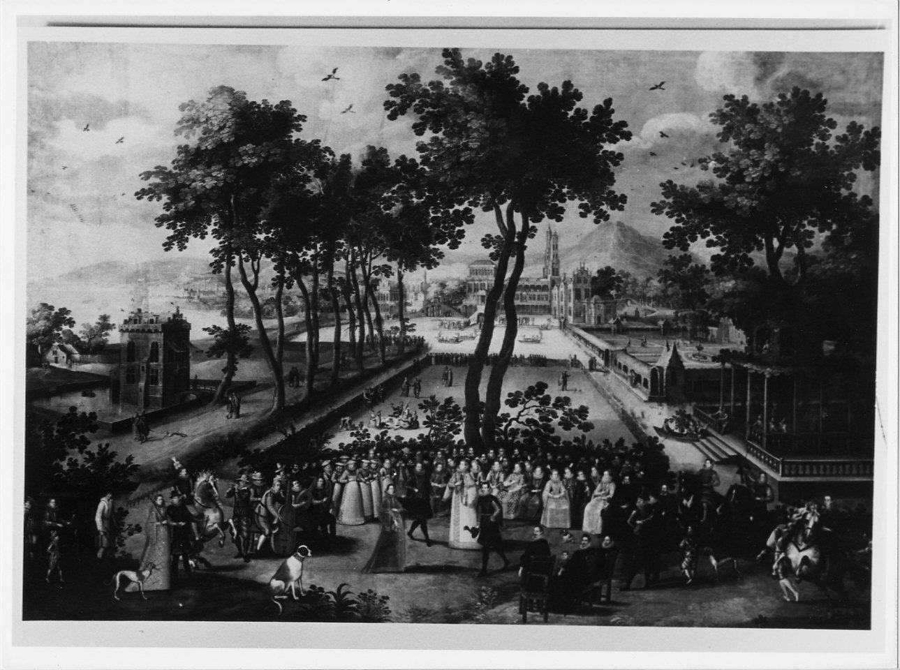 festa in giardino (dipinto, opera isolata) di Pourbus Frans il giovane (secc. XVI/ XVII)