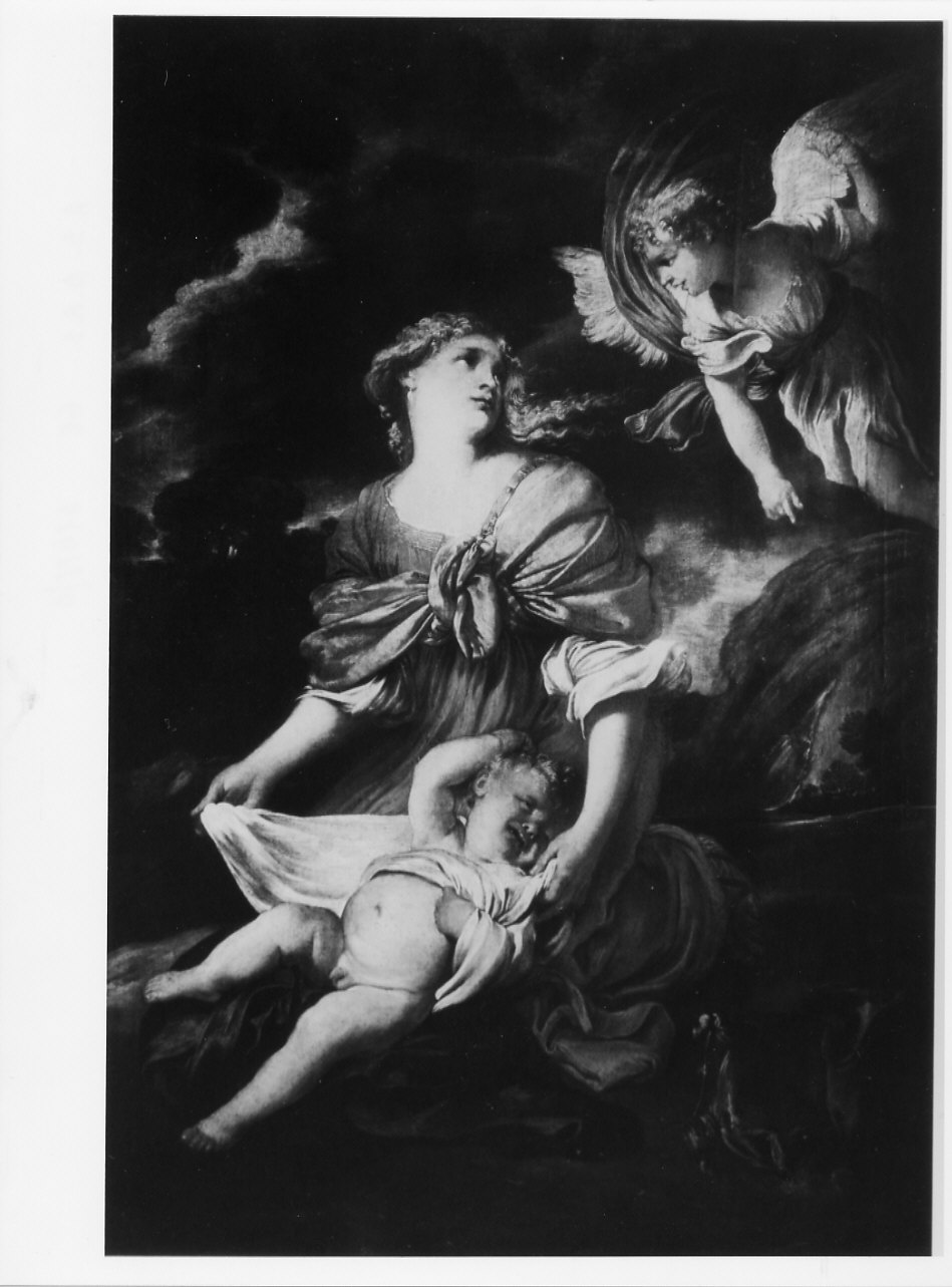 Agar e Ismaele nel deserto confortati dall'angelo (dipinto, opera isolata) di Castiglione Giovanni Benedetto detto Grechetto (secondo quarto sec. XVII)