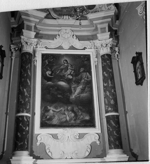 Madonna del Carmelo intercede per le anime del purgatorio (dipinto, insieme) - ambito ligure (sec. XVIII)