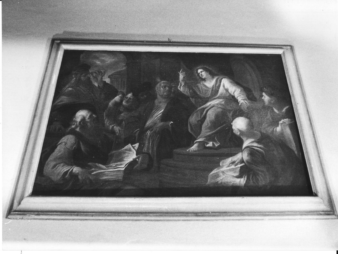 disputa di Gesù con i dottori nel tempio (dipinto, opera isolata) - ambito ligure (fine sec. XVII)