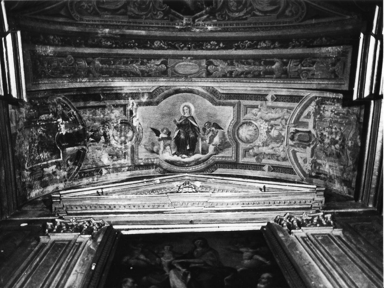 Madonna con angeli (dipinto, opera isolata) di Buscaglia Domenico (terzo quarto sec. XIX)