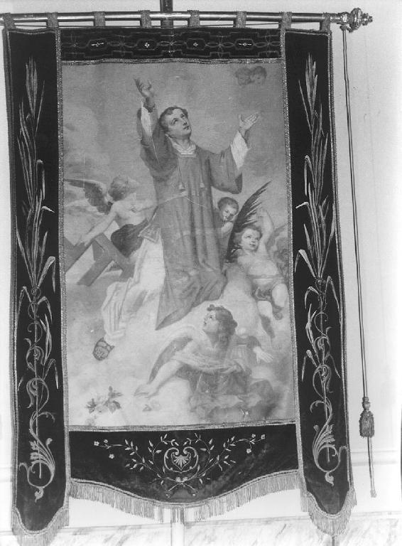 Madonna Immacolata sul recto, Gloria di San Lorenzo (stendardo processionale, opera isolata) - PRODUZIONE LIGURE (primo quarto sec. XX)