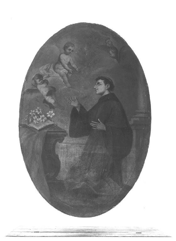 Sant'Antonio da Padova con il bambino (dipinto, opera isolata) - PRODUZIONE LIGURE (seconda metà sec. XVIII)
