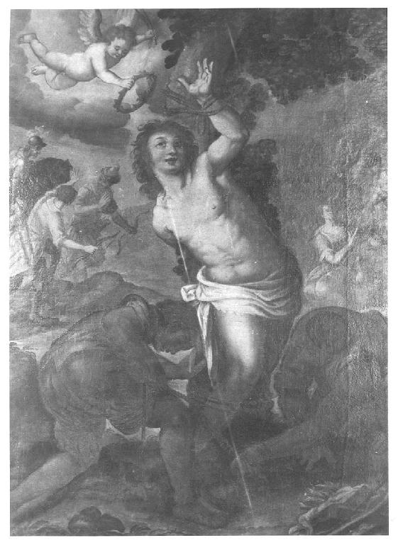 MARTIRIO DI SAN SEBASTIANO (dipinto, opera isolata) - ambito ligure (prima metà sec. XVIII)