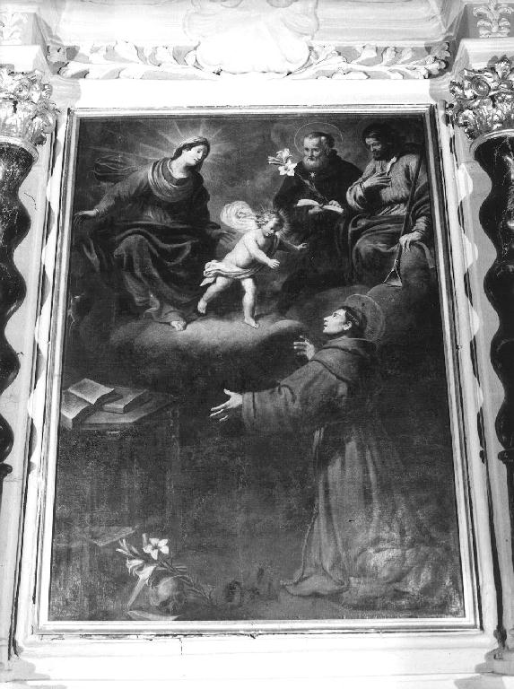 Madonna con Bambino e Santi (dipinto, opera isolata) di Carlone Giovanni Battista (secondo quarto sec. XVII)