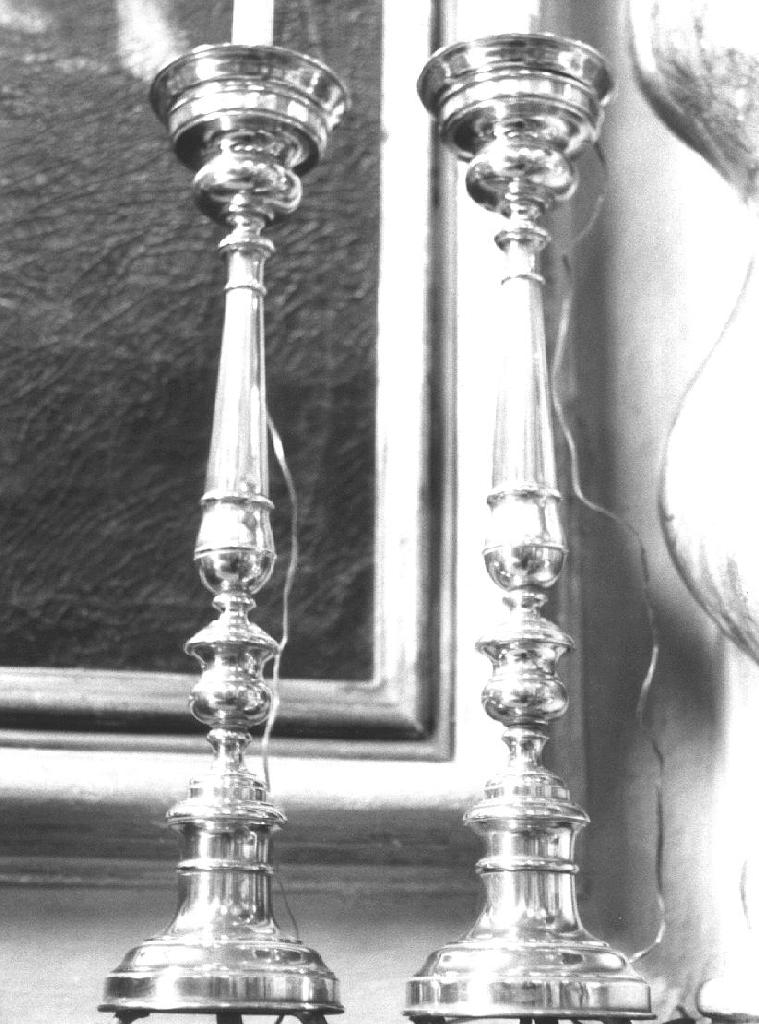 candeliere d'altare, serie - ambito ligure (fine/inizio secc. XIX/ XX)