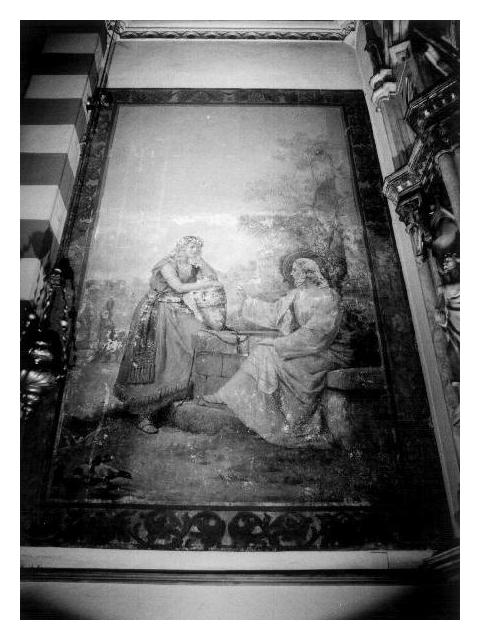 CRISTO E LA SAMARITANA AL POZZO (dipinto, opera isolata) di Gainotti Luigi (inizio sec. XX)