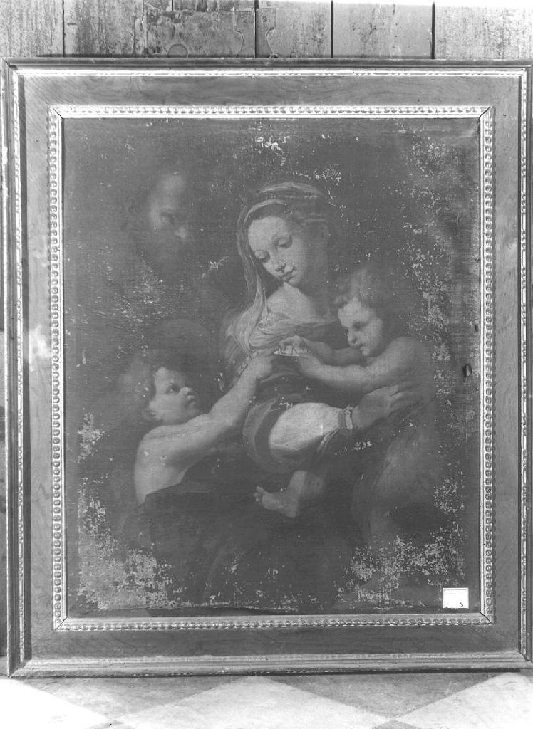 Sacra Famiglia con San Giovanni Battista bambino (dipinto, opera isolata) - ambito ligure (sec. XVII)