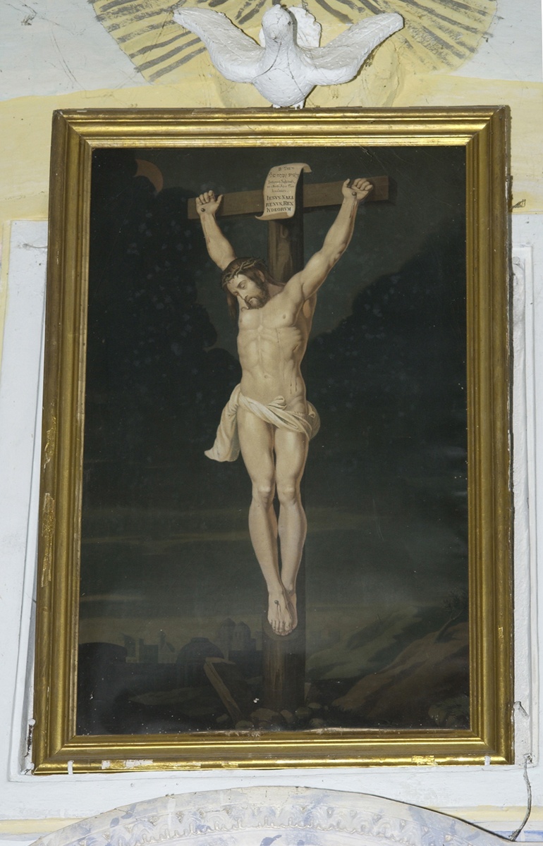 Cristo crocifisso (dipinto, opera isolata) - PRODUZIONE LIGURE (seconda metà sec. XIX)