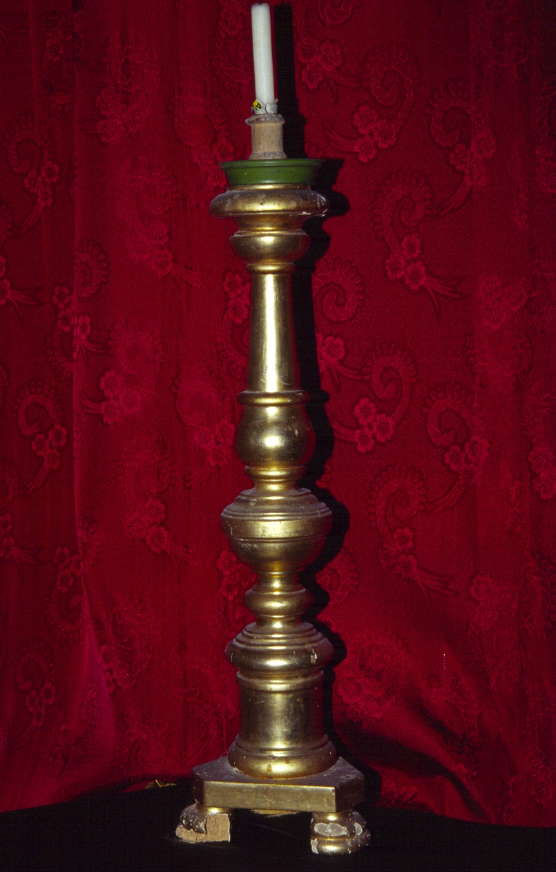 candeliere d'altare, serie - bottega ligure (ultimo quarto sec. XIX)